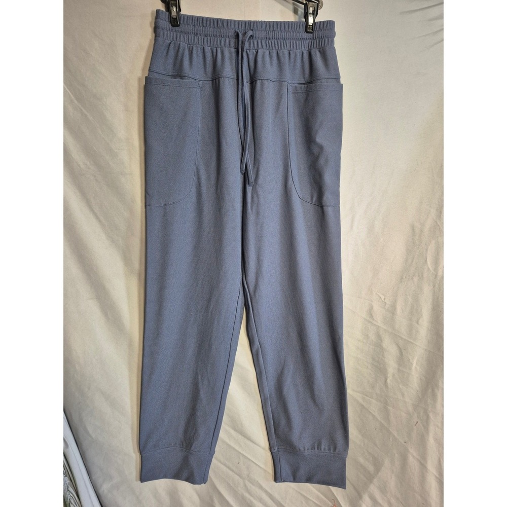 Halara Womens High Waisted Joggers Blue Gray Drawstring Pockets Size XS NWT